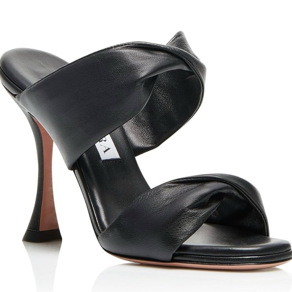 Aquazzura Black Twist Sandal 95 Size 40